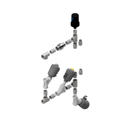 Picture of Water valve set 1" incl. bypass (2xNC, 1xNO)