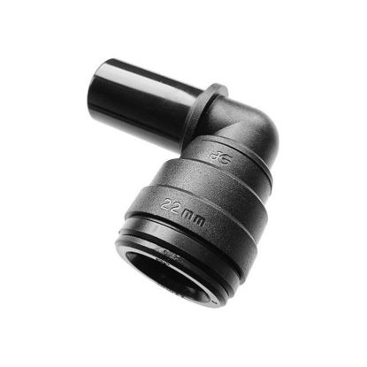 Picture of Air coupling Knee Push-in 22mm Black