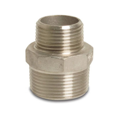 Picture of Water coupling SS Nipple Reducer 1/4" Ext. x 1/8" Ext.