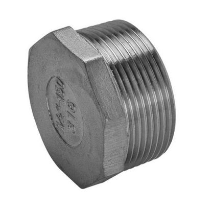 Picture of Water coupling stainless steel blind plug 1" BU