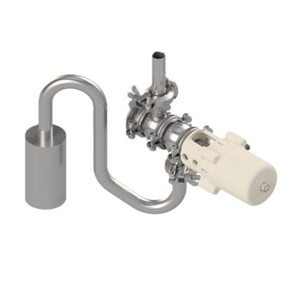 Picture of Set 3 way valve GVS (2x DN20 Tank inlet 2") incl. gooseneck with splash damper